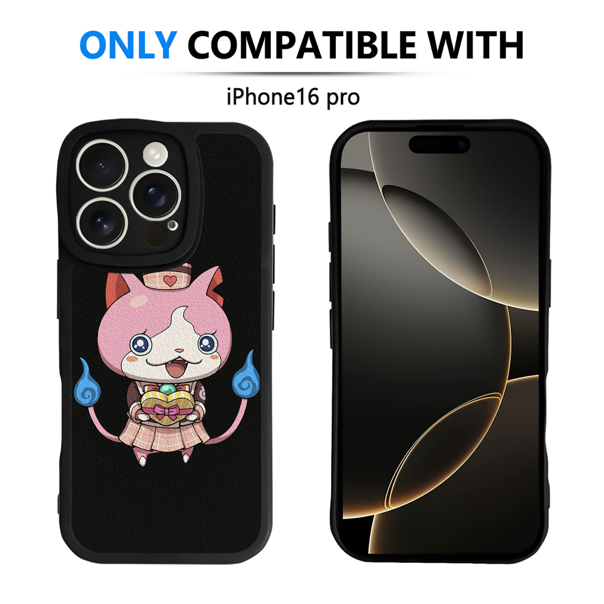 （画像用） 妖怪ウォッチ Yo-kai Watch 【iPhone 16シリーズ対応】シリコンスマホケース（レザー調） 材質：シリコン